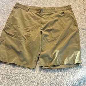 Adidas Tan Athletic Shorts Lightweight Quick-Dry